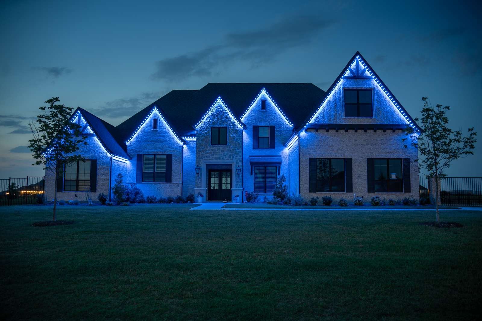 The same home re-lit: Ice Blue